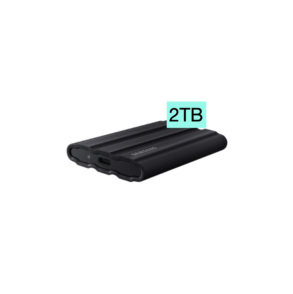 2tb ssd samsung t7  for 4k/8k editing ( 3x available ) usb c 