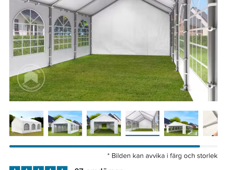 Robust partytält 3x6m