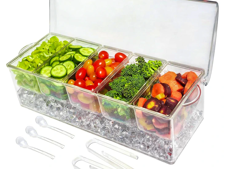 Condiment serving tray