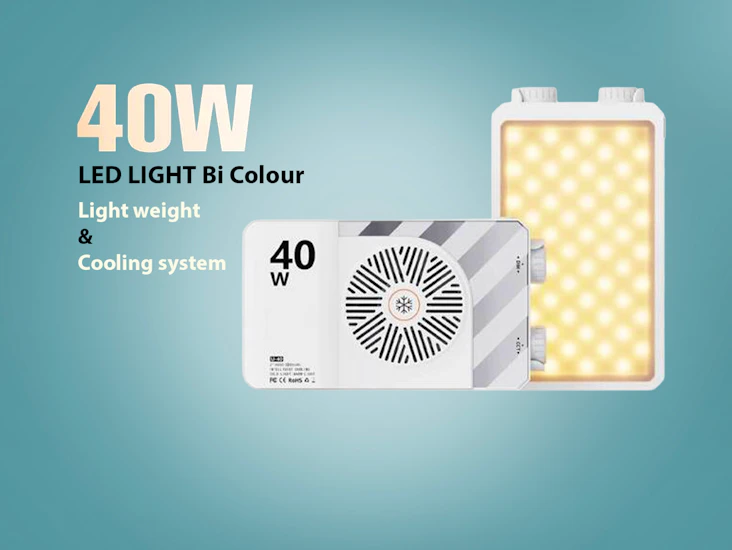 40w bi colour led camera light