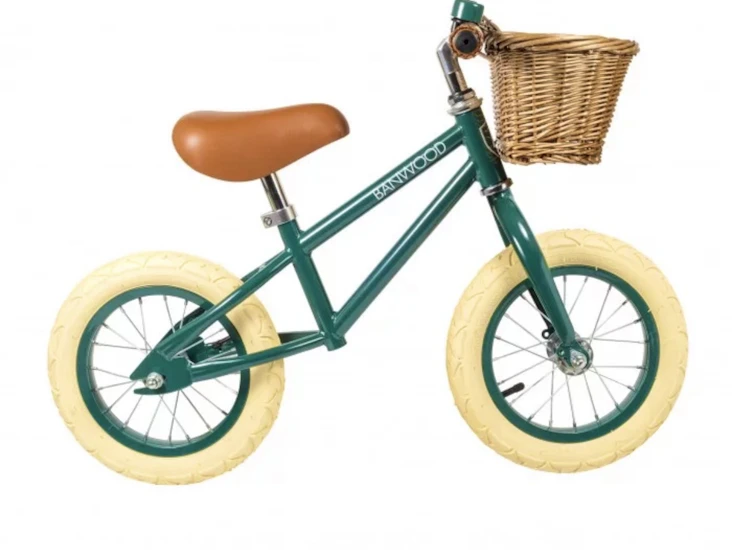 Balanscykel banwood first go grön