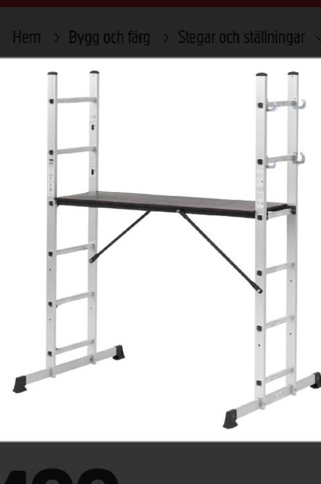 Enklare byggställning i justerbar höjd