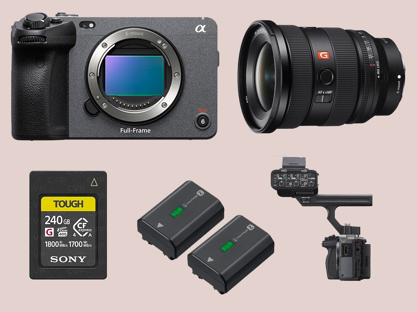 Sony fx3a + sony 16-35mm f/2.8 gm ii lens + 256gb cf express card + 2x batteries