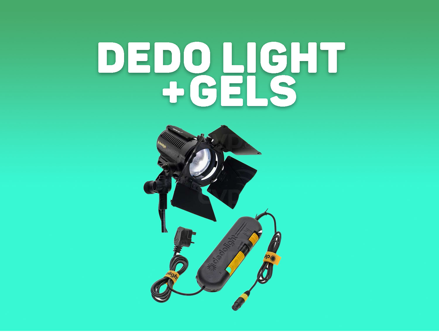 Dedo light + stand + gels