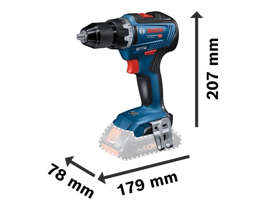 Blå bosch borrskruvdragare gsr 18v-55 pro