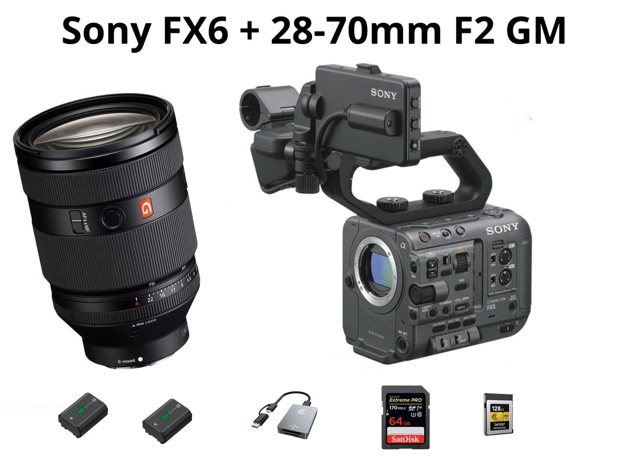 Sony fx6 + 28-70mm f2  gm / sony fx6 + fe 28-70mm  - delivery