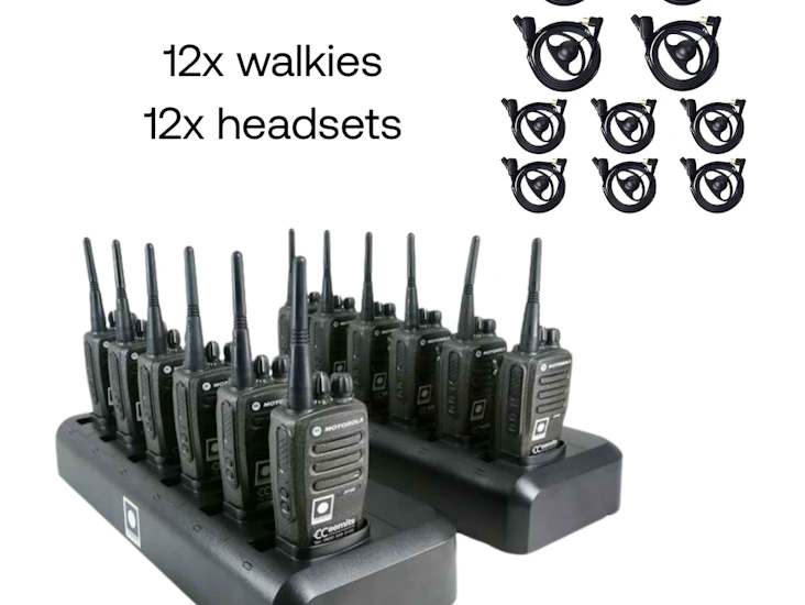 12x motorola dp1400 two-way radios (walkie talkies)