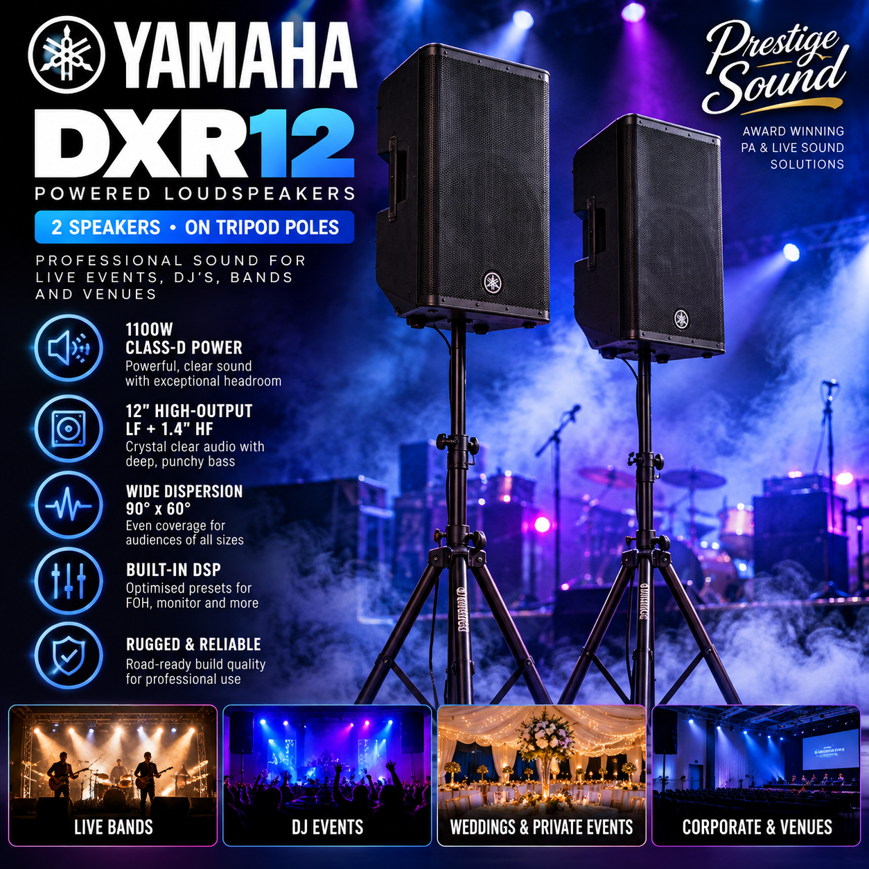 Yamaha dxr12 small pa system