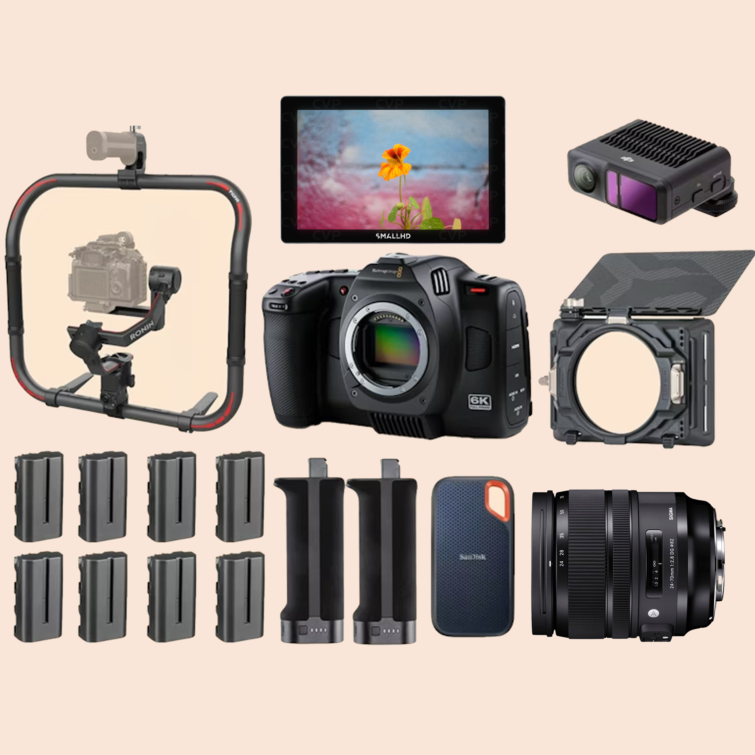 Blackmagic cinema 6k camera gimbal kit 2