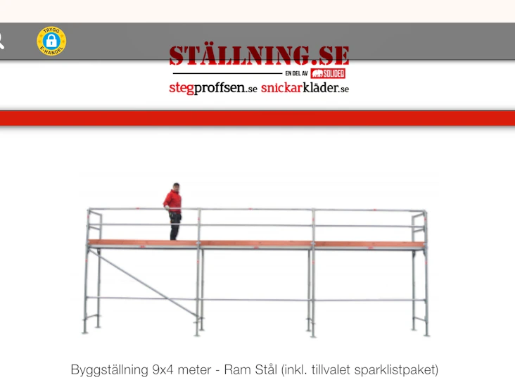 Bygg-och målarställning stål