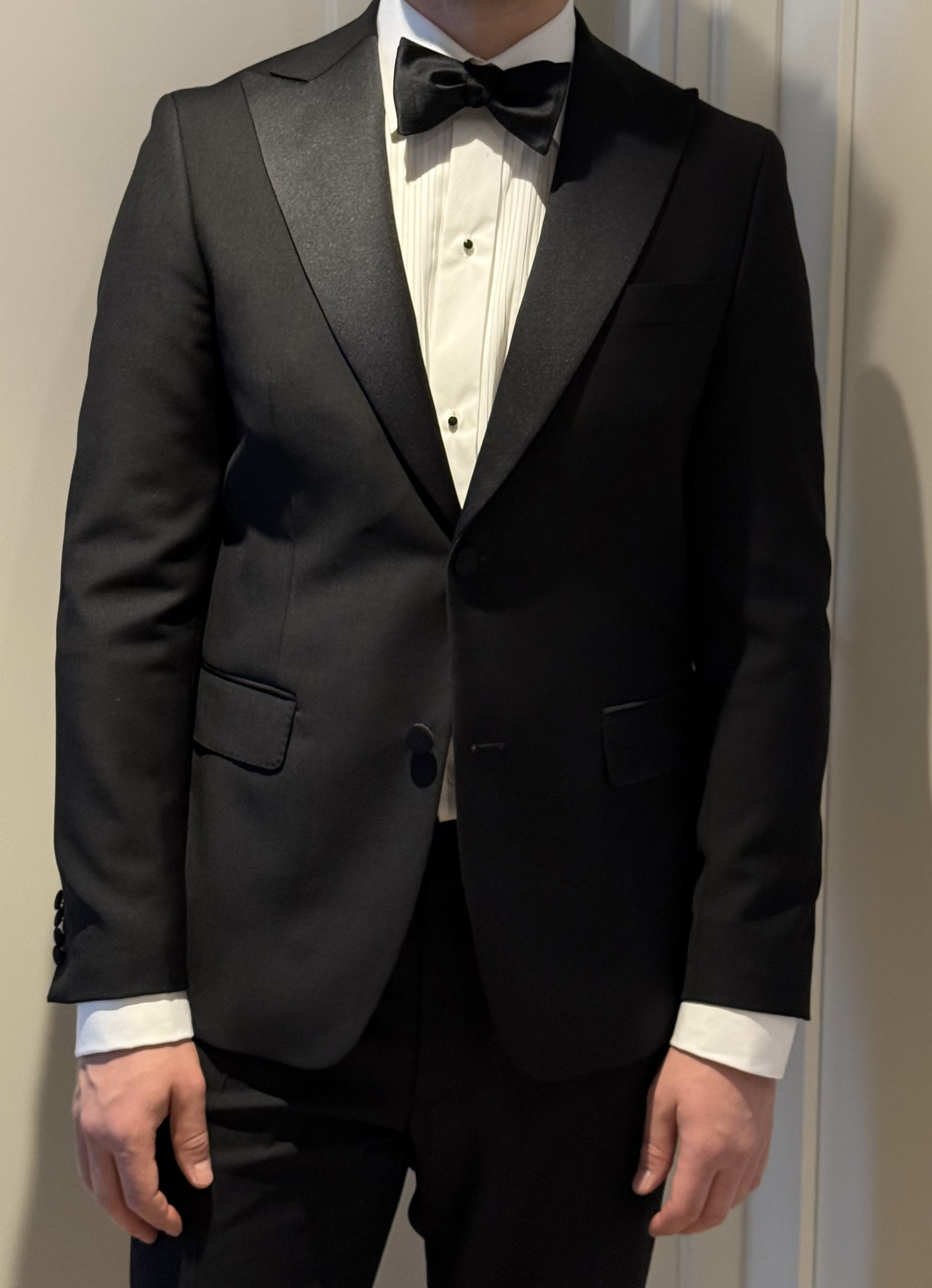 Oscar jacobson smoking bukse og jakke m/eton skjorte. str 52/50/41