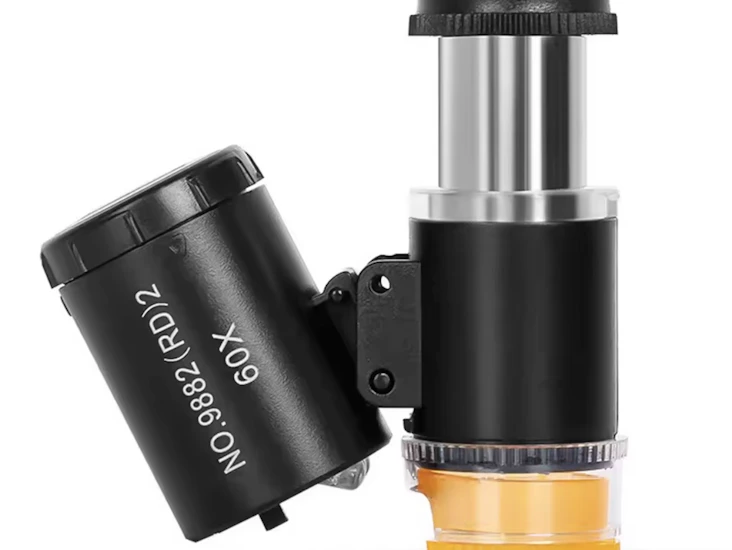 Sedeldetektor för äkthetsverifiering mikroskop 60x förstoring, uv lampa & led-lampa