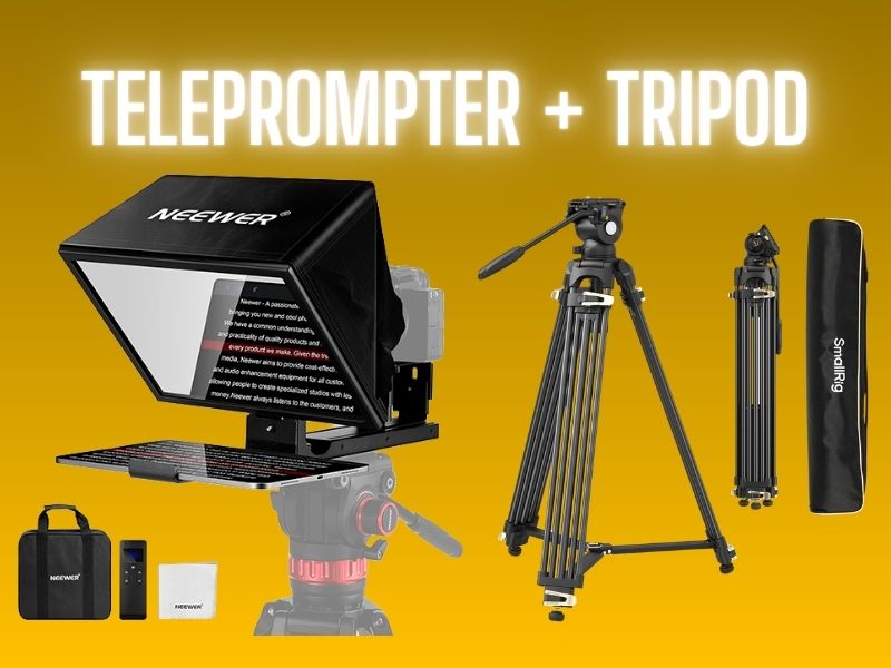 Teleprompter + tripod