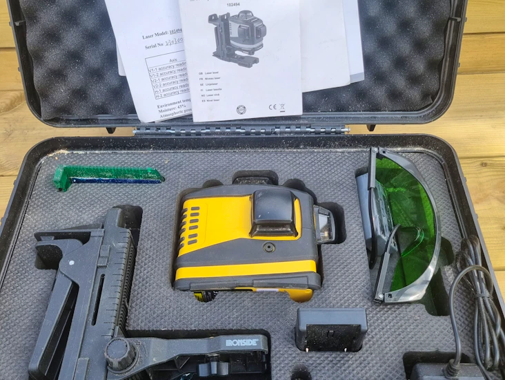 Professionell 360gr, grön korslaser