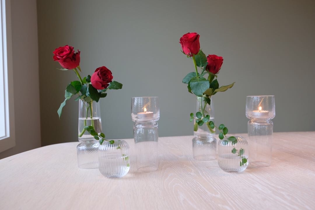 Vaser og telysholdere (29 stk totalt)