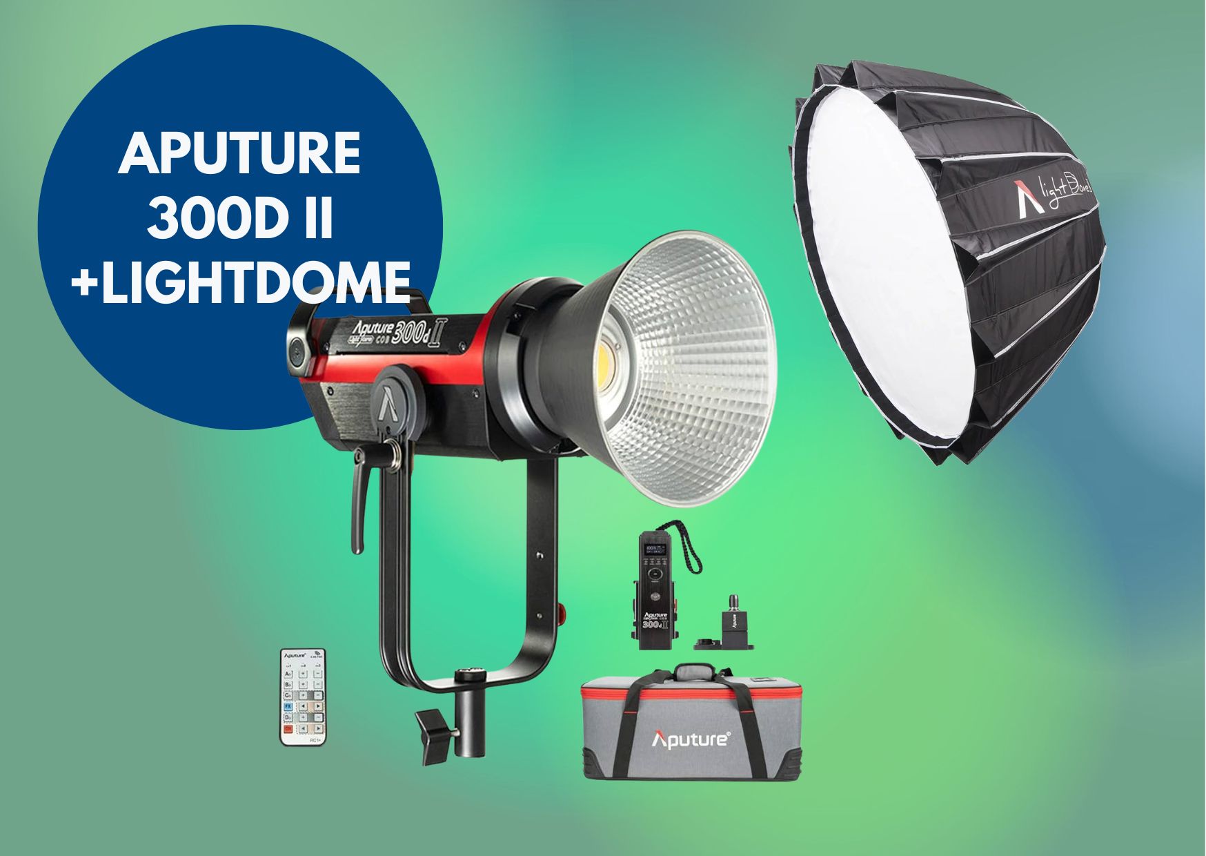 Aputure 300d ii light, led light, video light, light dome
