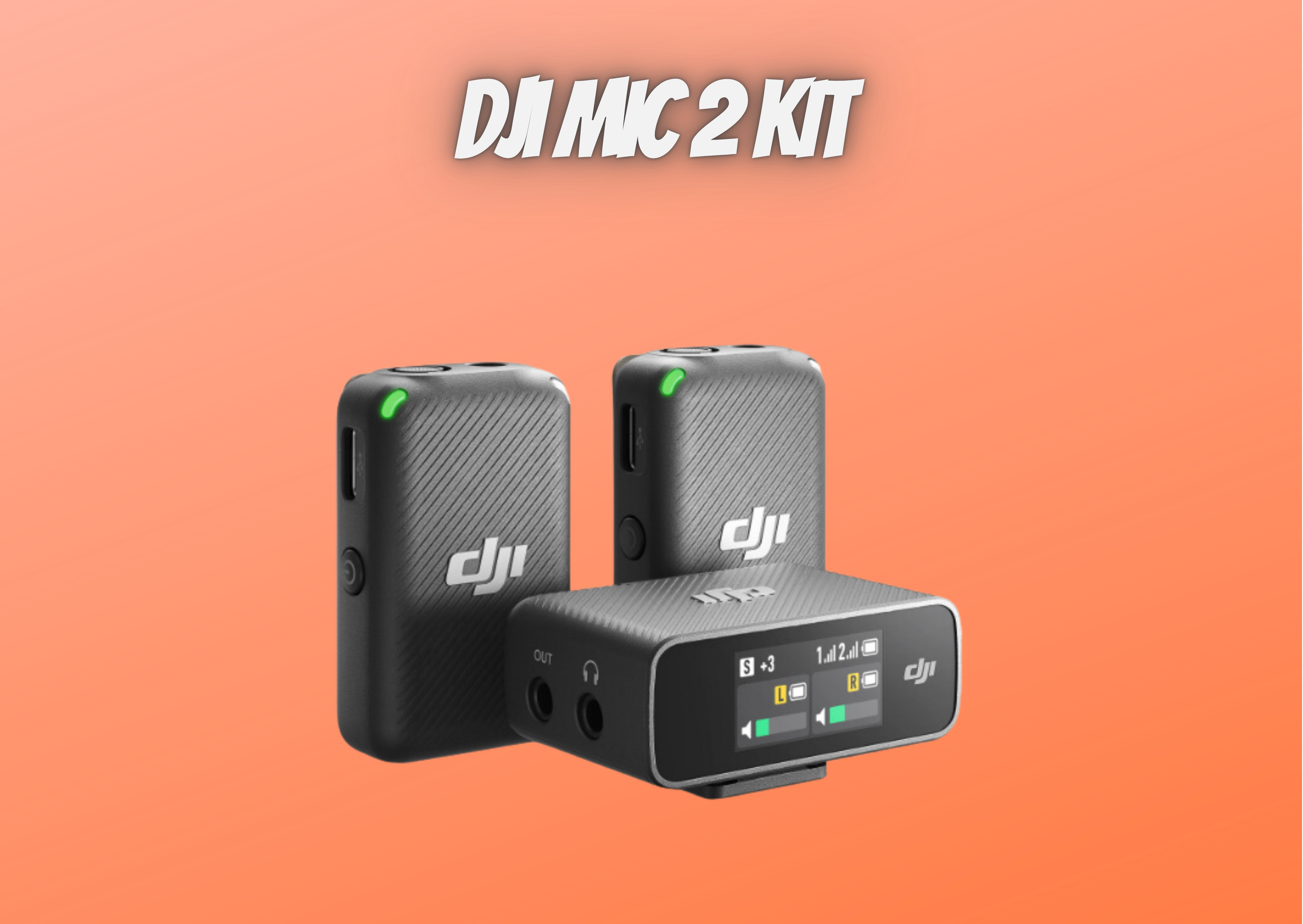 Dji mic 2 kit (2 tx + 1 rx + charging case)