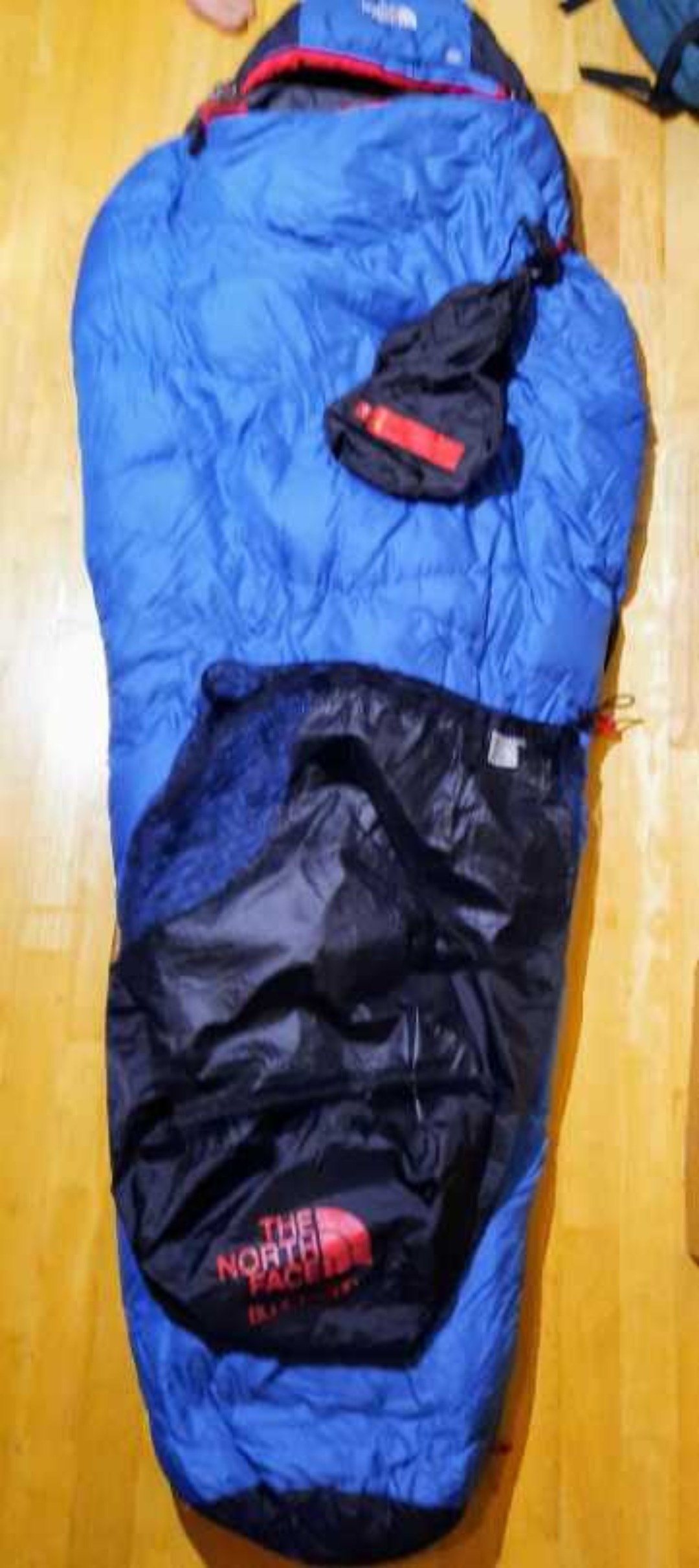 Northface blue kazoo goose sleeping bag