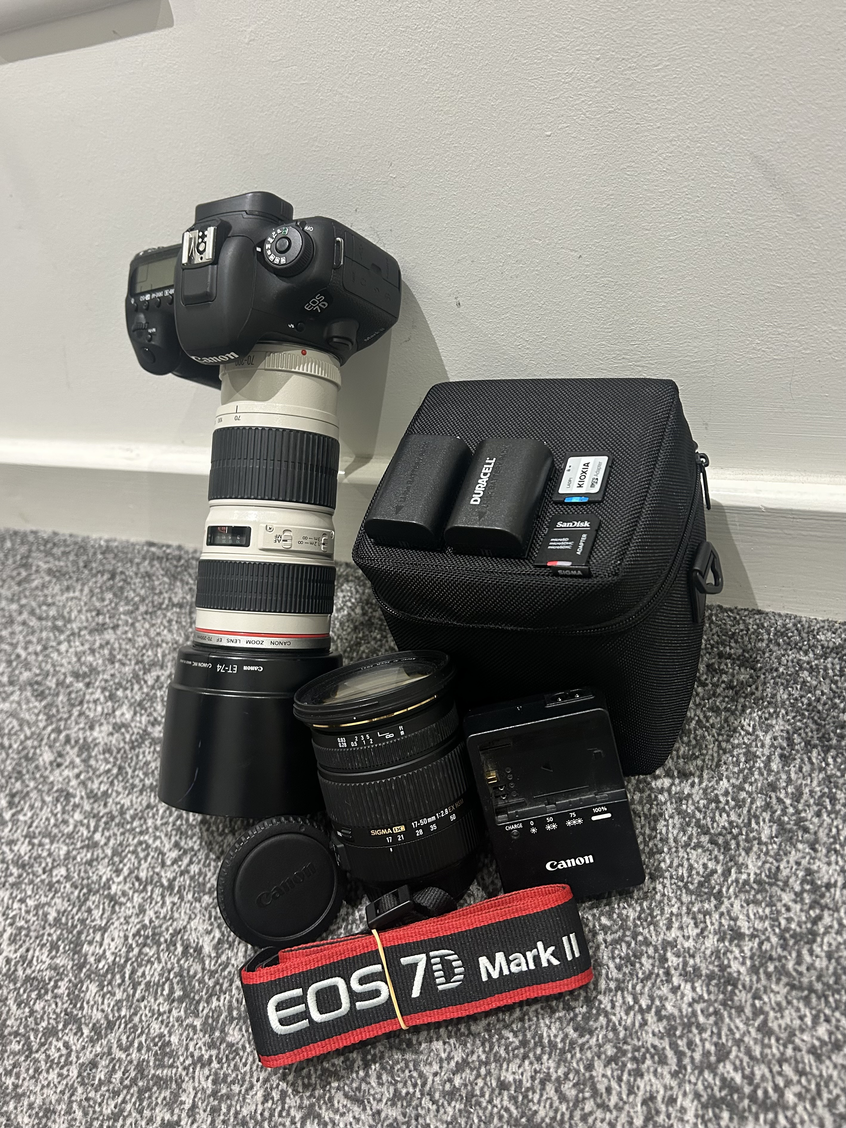 Canon 7d mark ii + 70-200mm f/4 l + 17-50mm f/2.8