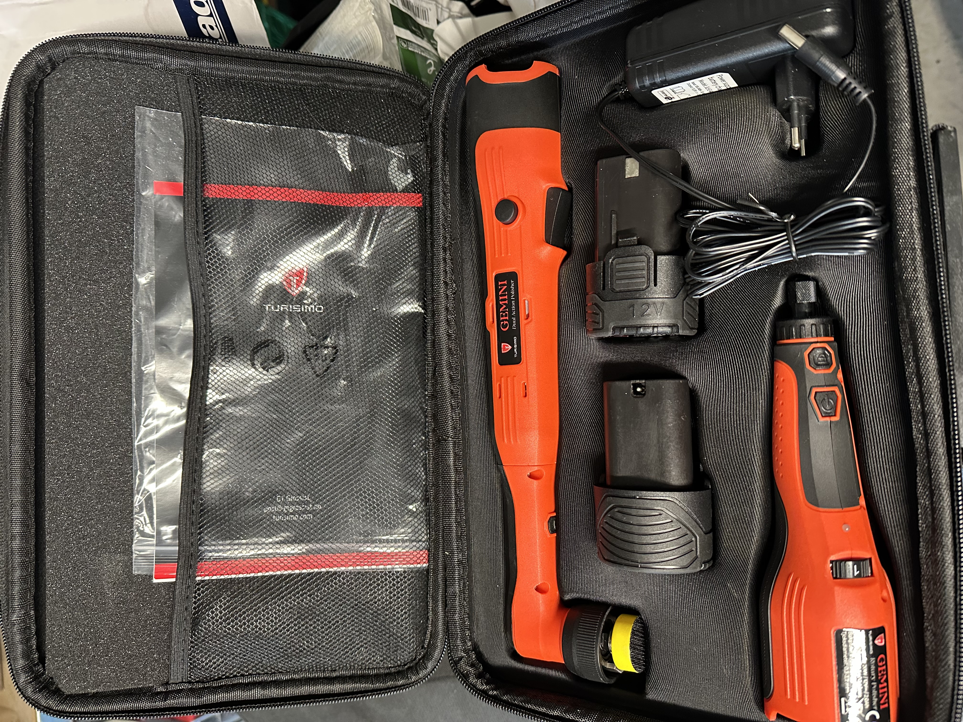 Mini poleringsmaskin roterende og dual action