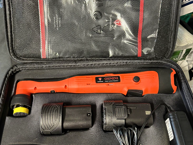 Mini poleringsmaskin roterende og dual action