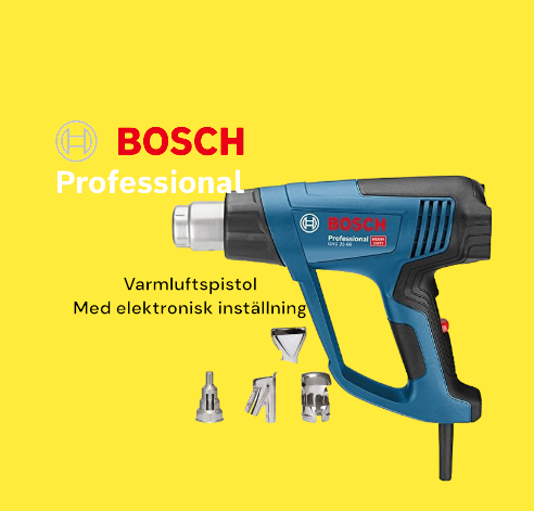 Varmluftspistol proffs med flera munstycken