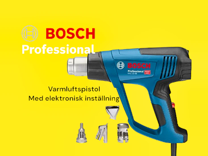 Varmluftspistol proffs med flera munstycken