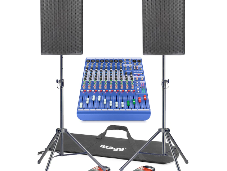 Pa system with microphone.