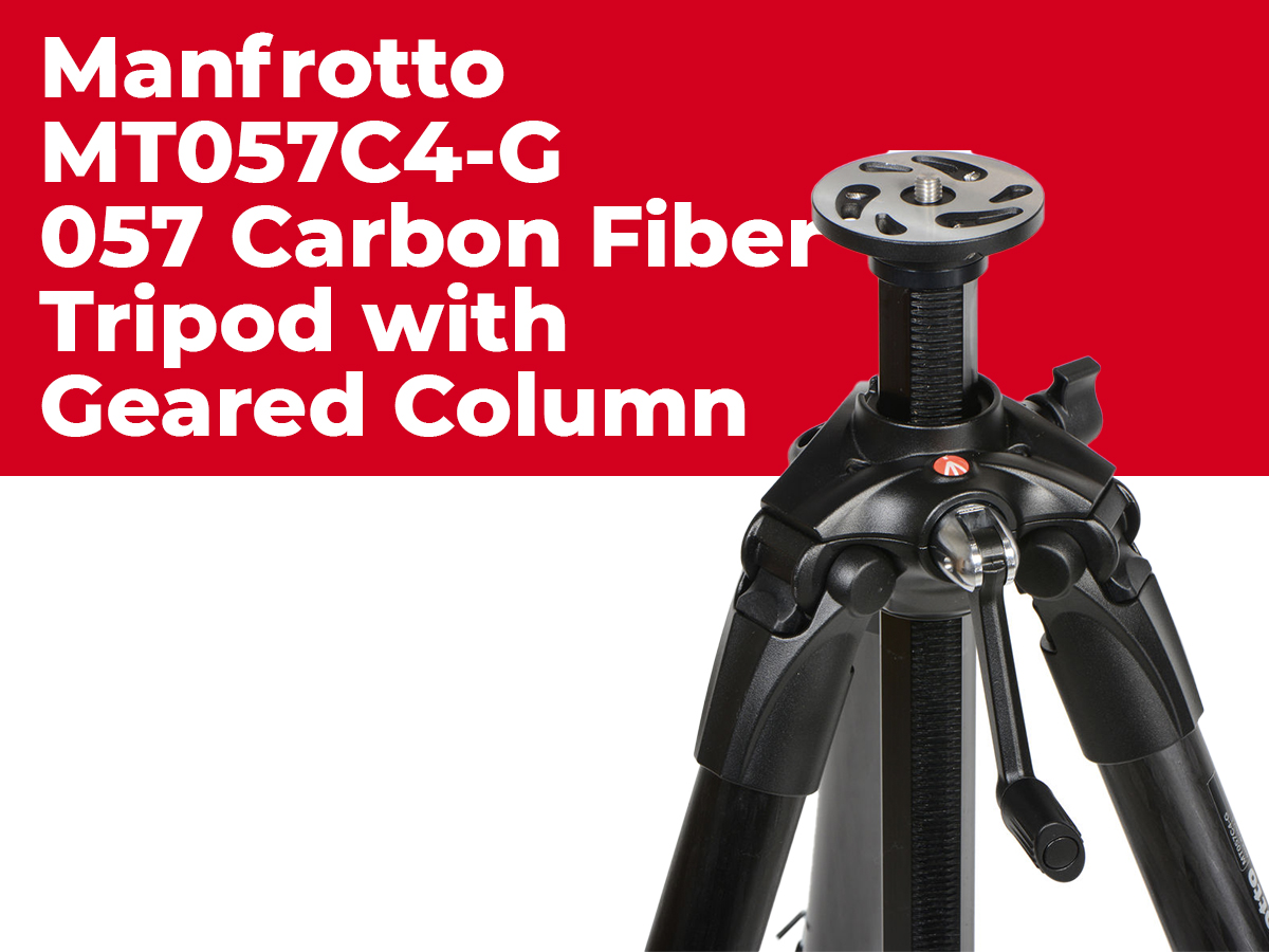 Manfrotto mt057c4-g 057 carbon fiber tripod with geared column