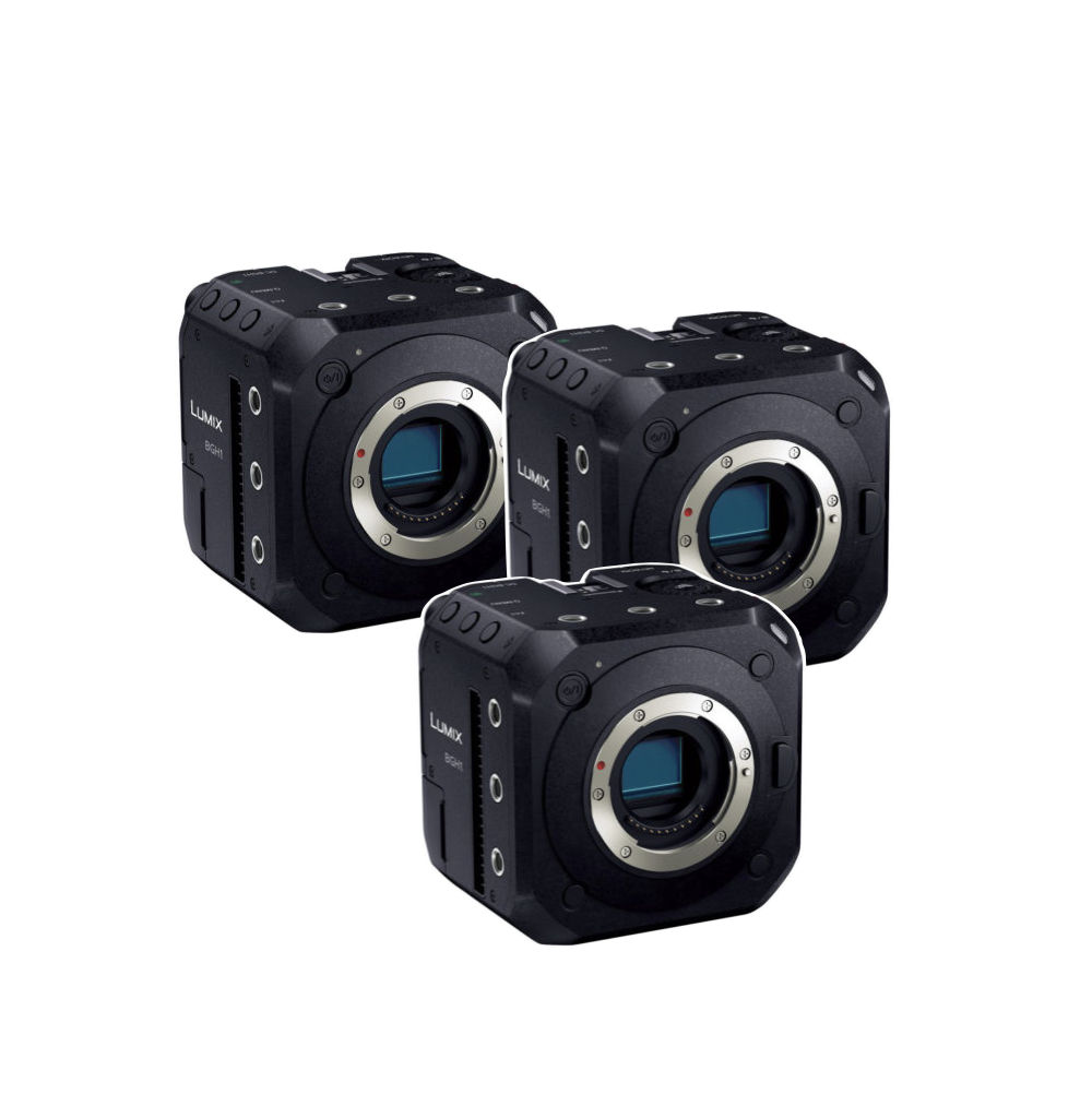 3x panasonic lumix bgh1 4k cinema box camera (body only)  micro four thirds mft