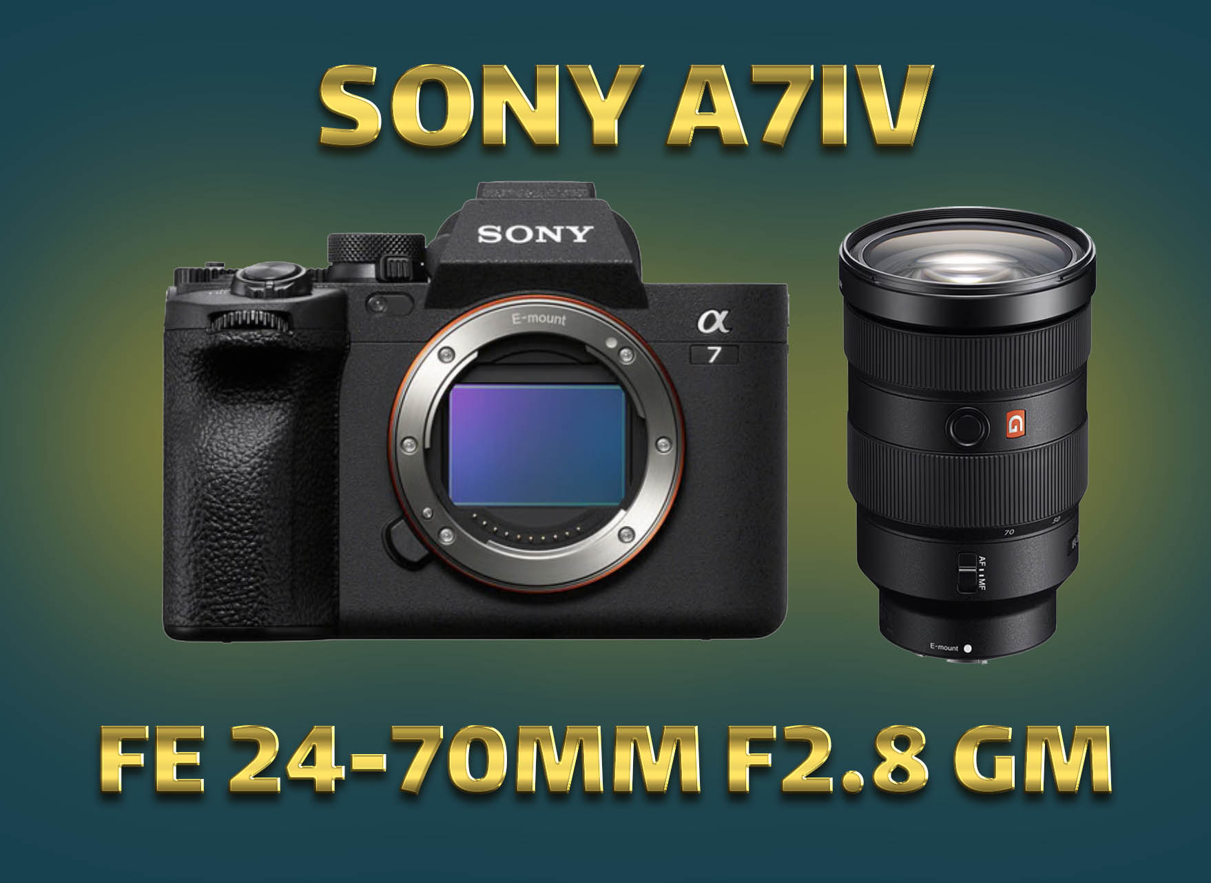 Sony a7 iv mirrorless camera + fe 24-70mm f2.8 gm + 3 batteries and memory card