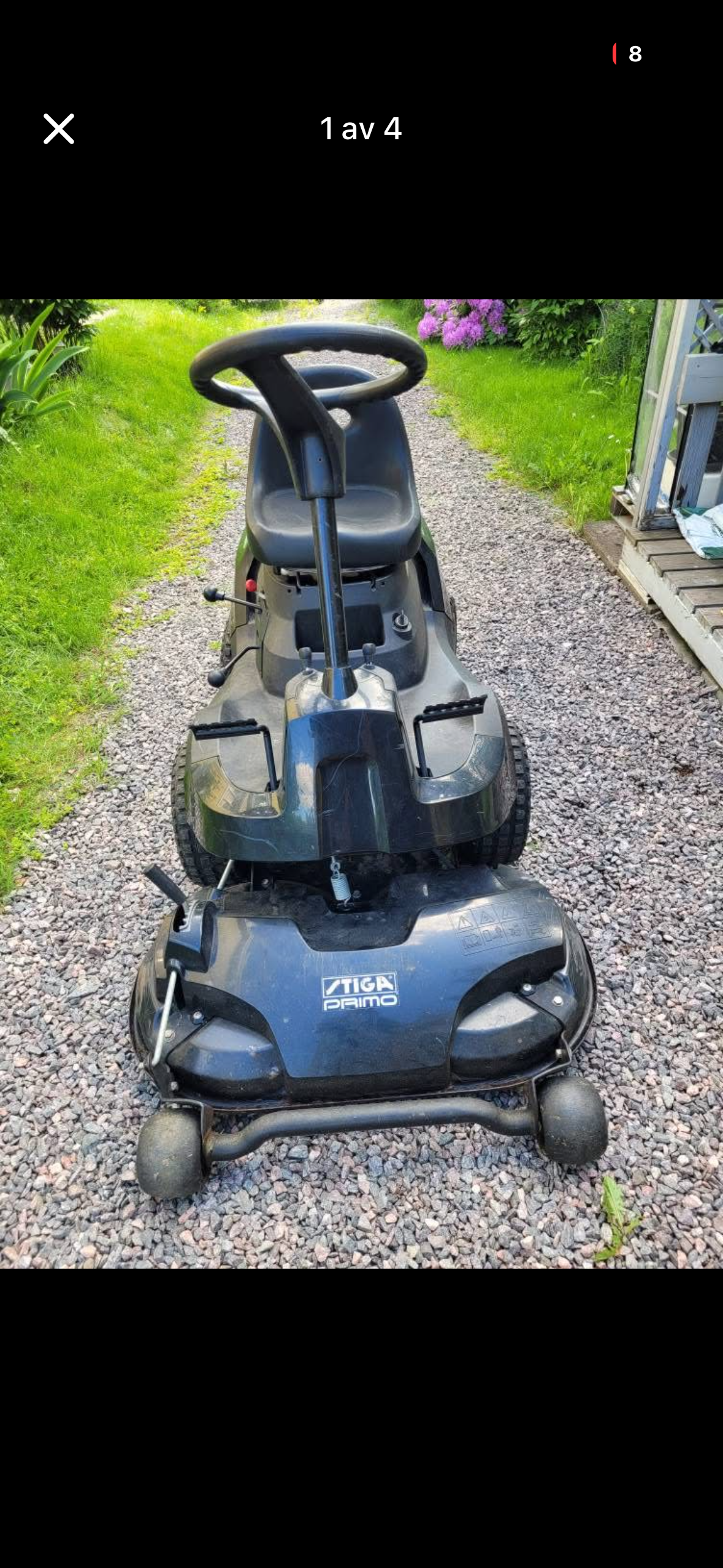 Midjestyrd åkgräsklippare stiga primo 