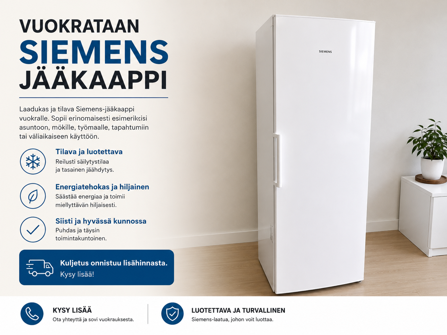 Tilava siemens jääkaappi