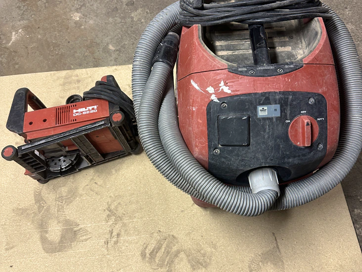 Proffs hilti betongspårfräs och grovdammsugare