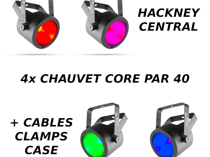 4x chauvet core par 40 led uplighter