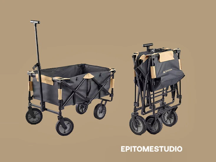 Folding transport cart trolley