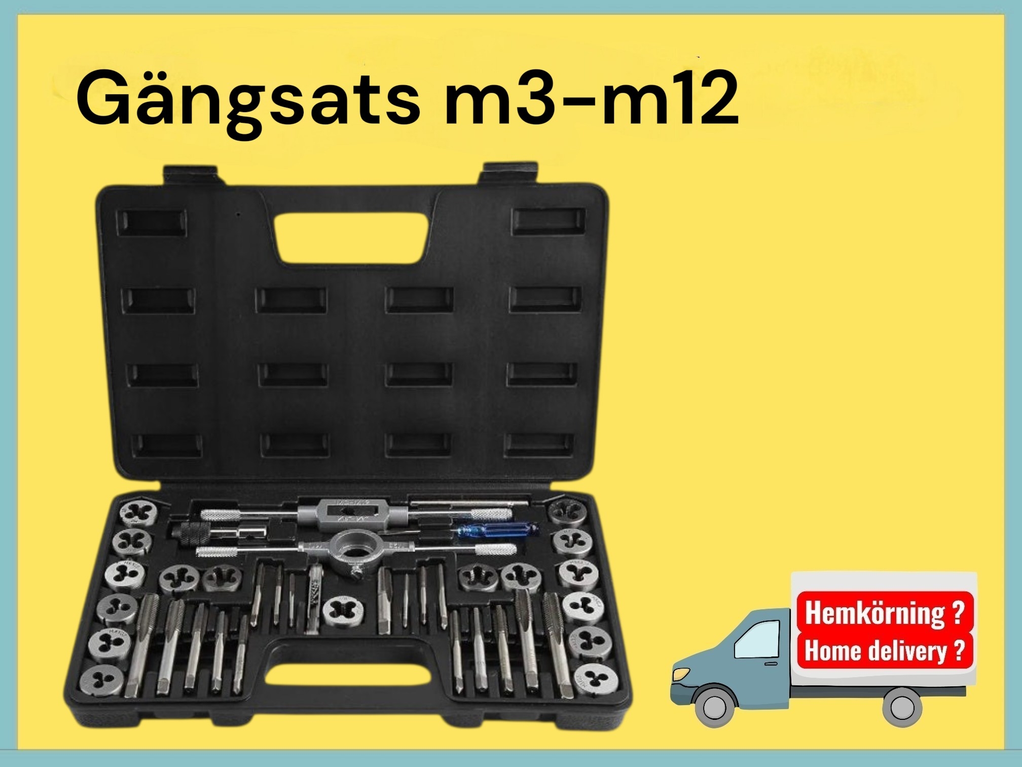 Gängsats m3-m12 - 40 delar
