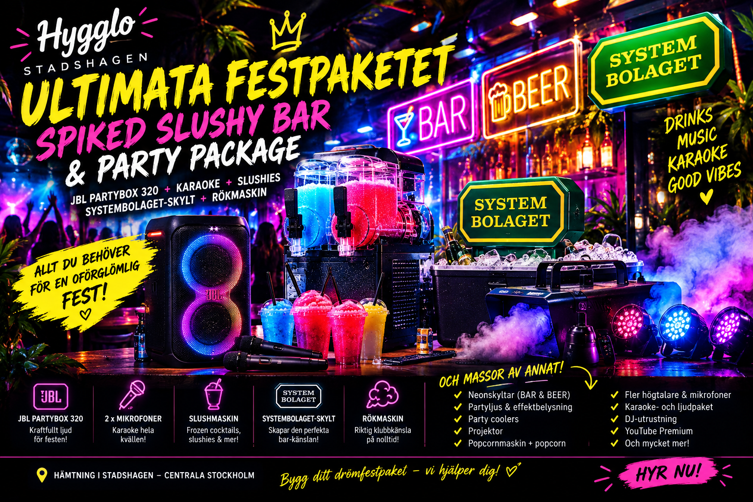  ultimata festpaketet – spiked slushy bar & party package 🍻🔥