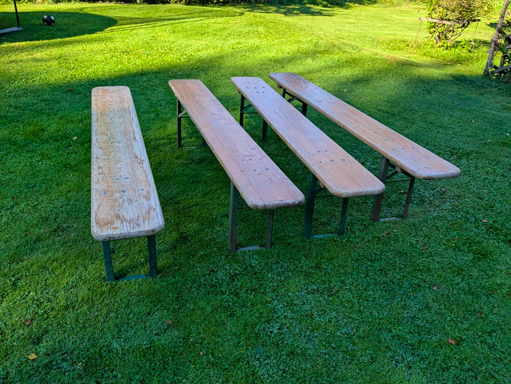 4 st ihopfällbara bänkar