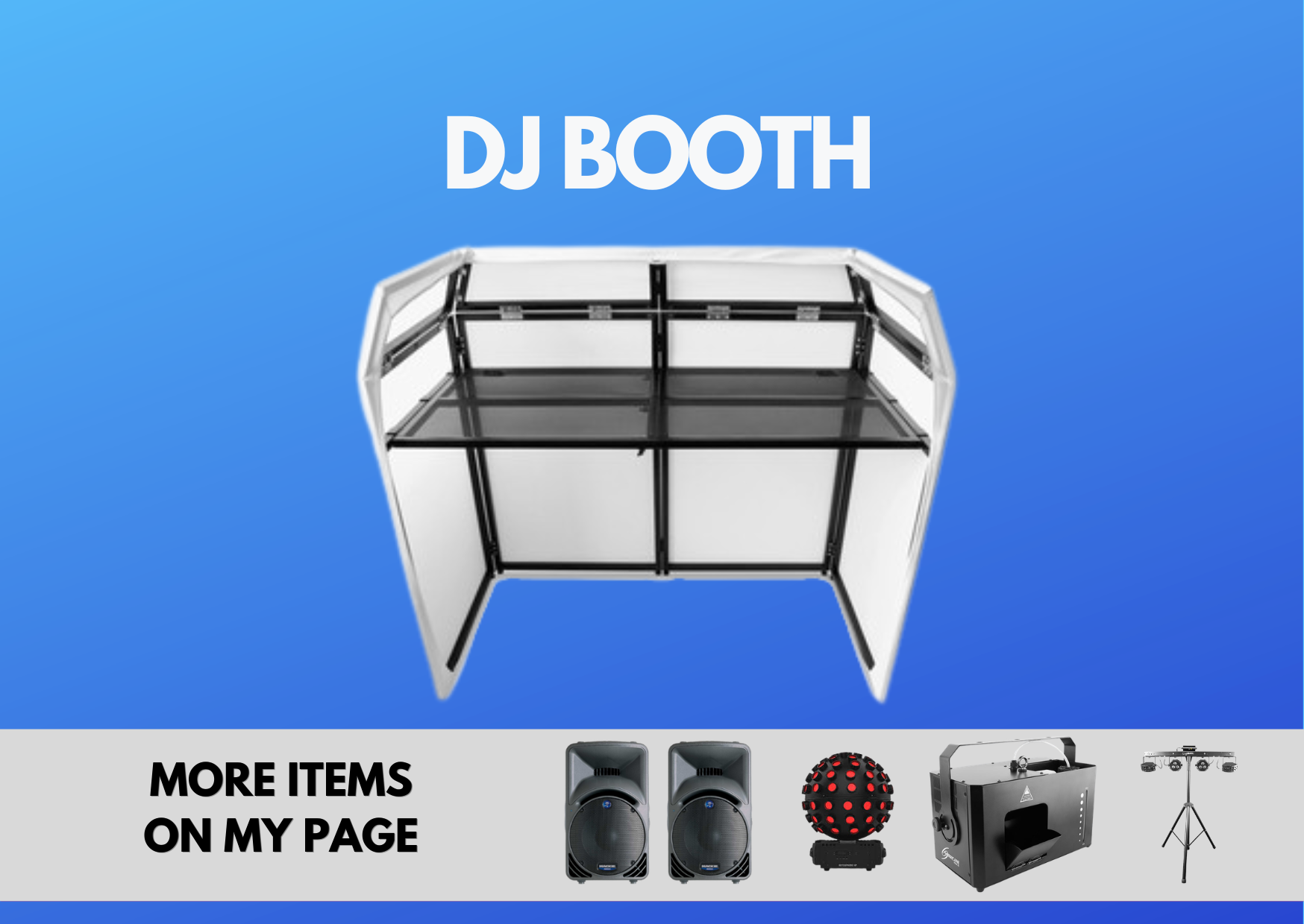 Dj booth disco stand table - gorilla dbs mk2 folding