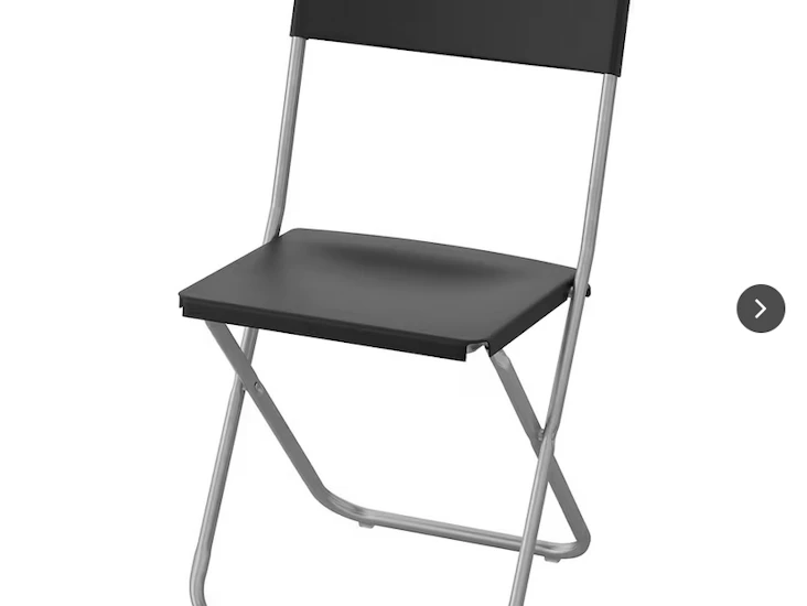 Hopfällbar stolar klappstol, svart 4st