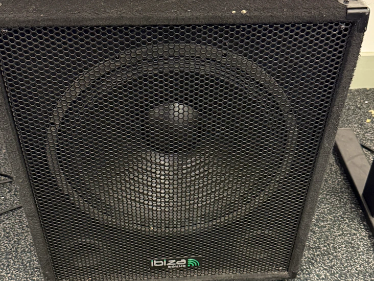 Ibiza sound 800w 15" active subwoofer speakers sound system djs