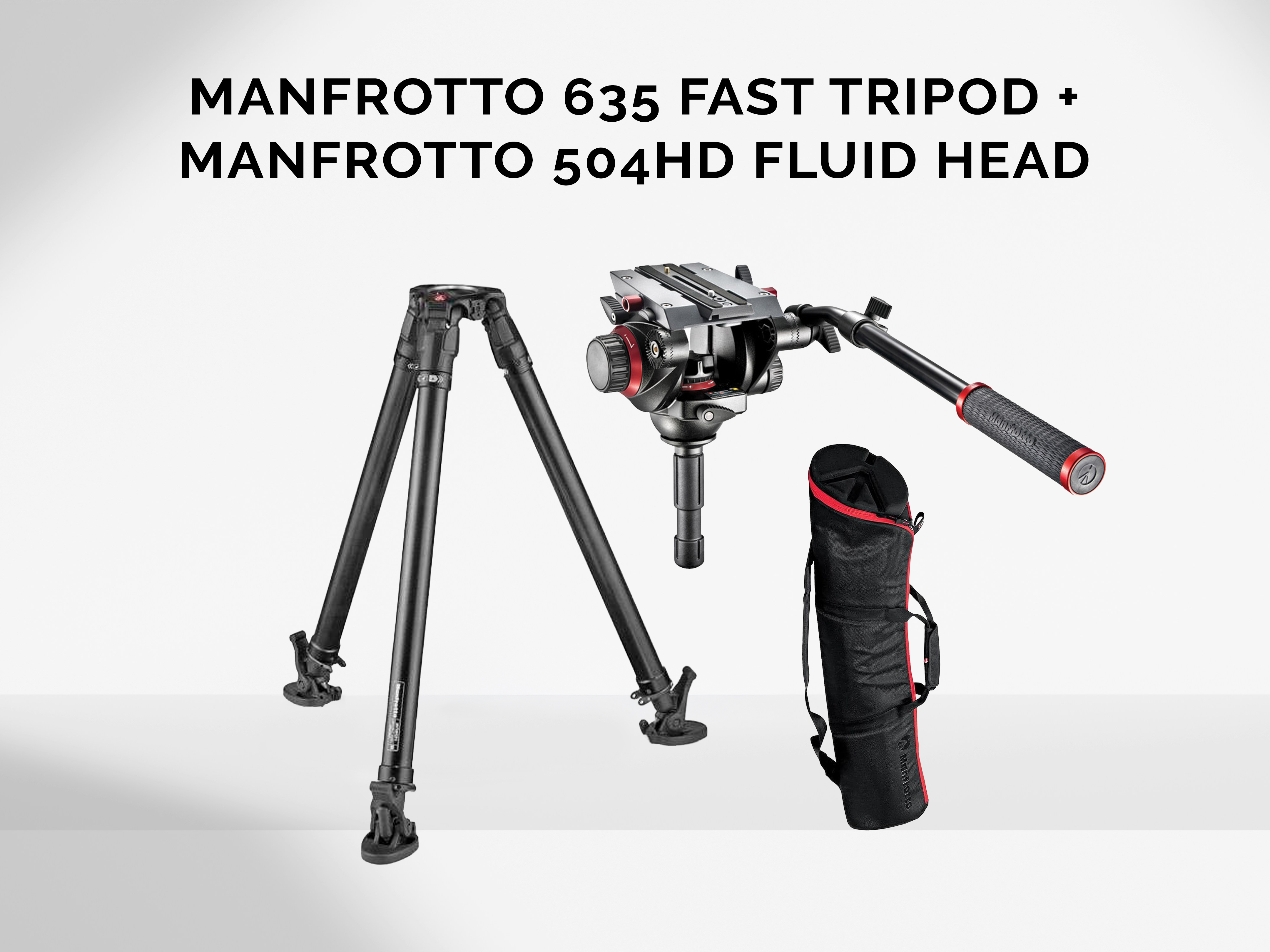 Manfrotto 635 fast carbon fibre video tripod & 504hd fluid head