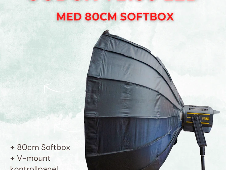 Godox vl150 videolampa med 80cm softbox