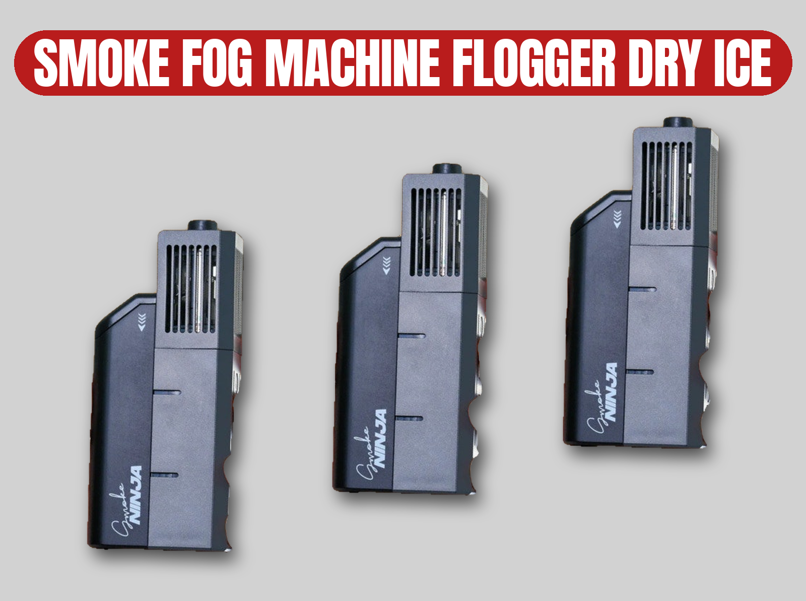 Smoke ninja fog machine kit | 3x wireless remote / dry ice / flogger