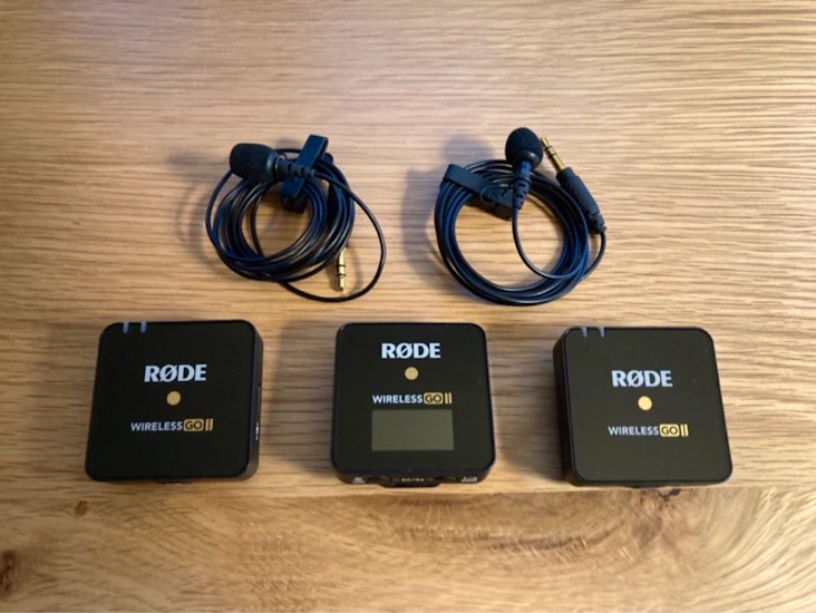 2 mygg-mikrofoner med mottaker