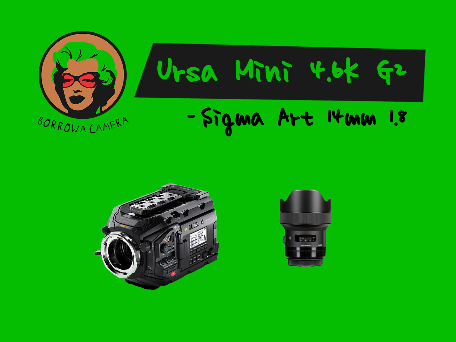 Ursa mini g2 pro 4.6k + 1x 14mm 1.8 + 1x v mount + 1x ssd 500