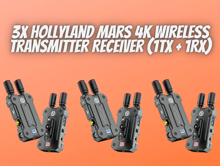 3x hollyland mars 4k wireless transmitter receiver