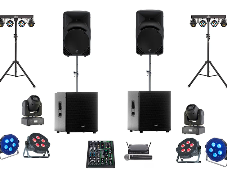 Høyttaler og partylys