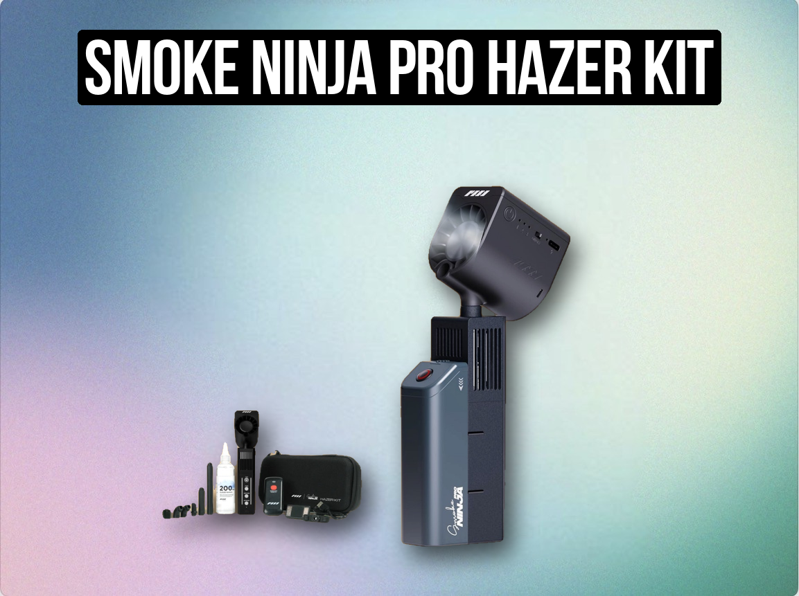 Smoke ninja pro hazer kit | portable handheld smoke machine, mini fogger & atmospheric haze generator (like “micro fogger 2 pro”)